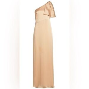 Sachin + Babi Champagne Chelsea One Shoulder Gown